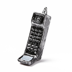 Черный Украшение дисплея из смолы в стиле ретро, для украшения дома, фотографическая опора, аксессуары для кукольного домика, телефон, чёрные, 10x30.5x8 мм