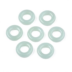 Dark Sea Green Spray Painted Glass Linking Rings, Ring, Dark Sea Green, 16x4mm, Hole: 8mm