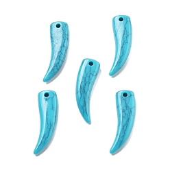 Бирюза Акриловые бусины, имитация бирюзовых бусин, чили, бирюзовые, 40x16x7 мм, отверстие : 3 мм, 226 шт / 500 г