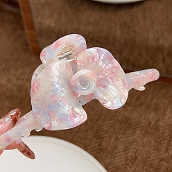 лаванда Заколки для волос с когтями из ацетата целлюлозы (смола), цветок, заколка для волос для женщин и девочек, лаванда, 130x56 мм