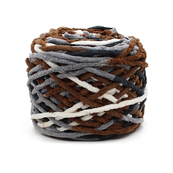 Разноцветный Мягкая полиэфирная пряжа для вязания крючком, толстая пряжа для шарфа, пакет, изготовление подушек, сегмент окрашенный, красочный, 7 мм