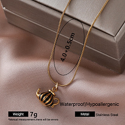 Black 304 Stainless Steel Enamel Teapot Pendant Necklaces for Girls, Golden, Black, 15.75 inch(40cm)