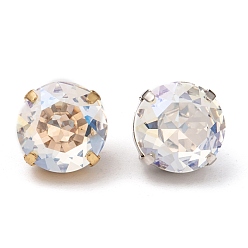 (52) Непрозрачная лаванда Латунь обувь пряжка клипы, со стеклянными стразами, для украшения сумки для обуви, кошелек аппаратные аксессуары, ромб, платиной и золотом, разноцветные, 16.5x15x9 мм