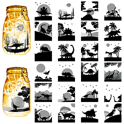 Rhinoceros Пленка для лампы из ПВХ для красочного светильника своими руками, подвесная лампа, банка из матового стекла, носорог узор, 100x90 мм