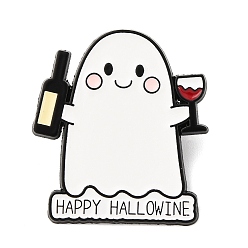 Ghost Эмалевые булавки, булавки для лацканов из сплава для одежды рюкзака, призрак, 30.5x27.5 мм
