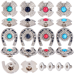 (52) Непрозрачная лаванда 8шт. 8 варианты винтовых заклепок из цинкового сплава и смолы, DIY кожаный гвоздь, подковы, разноцветные, 21x19.5 мм