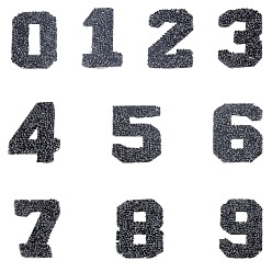 Реактивный Самолет Блеск исправление горный хрусталь, термоклей на спине, аксессуары для костюма, числа 0 по 9, струя, 61x43x2.5 мм