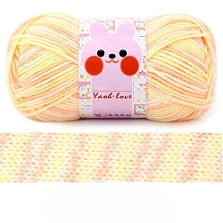 Желтый Шерстяная пряжа, пряжа для вязания крючком, для свитера, шапки, носков, детских одеял, сегмент окрашенный, желтые, 3.5~4 мм, около 185.91 ярдов (170 м) / моток