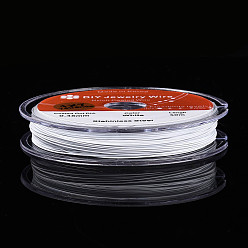 Белый 7-слойная проволока «тигровый хвост», нержавеющая сталь с нейлоновым покрытием, круглые, белые, 0.45 мм, около 164.04 футов (50 м) / рулон