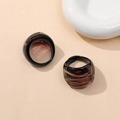 Индийский Красный Стеклянные кольца для женщин, Индийская красная, внутренний диаметр: 18 мм