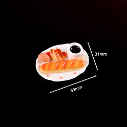 (52) Непрозрачная лаванда Миниатюрные украшения для завтрака из смолы, аксессуары для домашнего кукольного домика с микро-ландшафтом, притворяясь опорными украшениями, разноцветные, 9~32.5x7.5~29.5x4.5~11 мм, 5 шт / комплект