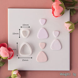 Треугольник Пластиковые формы, резцы глины, инструменты для лепки из глины, для серьги решений, треугольные, 1.5x1.5x1.15 см & 2.5x2.5x1.15 см