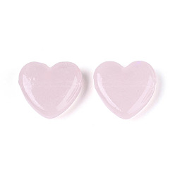 Pink Бусины лэмпворк , сердце, розовые, 18.5~19.5x19.5~20x6.5~7.5 мм, отверстие : 1.2~1.6 мм