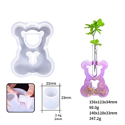 Белый Пищевые силиконовые формы для ваз своими руками, медведь, белые, 156x123x34 мм