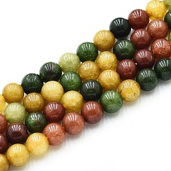 (52) Непрозрачная лаванда Природного кварца нитей бисера, окрашенные, круглые, имитация алашанского агата, разноцветные, 6~6.5 мм, отверстие : 0.9~1 мм, около 60~63 шт / нитка, 14.96~15.35 дюйм (38~39 см)
