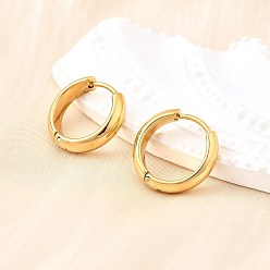 Золотой Серьги из 304 нержавеющей стали, кольцо, золотые, 16x4 мм