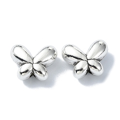 Античное Серебро Сплавочные овальные бусины тибетского стиля , бабочка, античное серебро, 11x14x6.5 мм, отверстие : 1.8 мм, Около 166 шт / 500 г