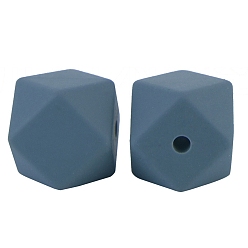 Шифер Серый Восьмиугольные бусины из пищевого силикона, шифер серый, 17 мм