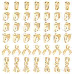 Золотой 90шт 6 стиль 304 защелка из нержавеющей стали на дужках, льда поручительств выбор щепотка, золотые, 6~9x3~8x2.2~4.5 мм, 15 шт / стиль