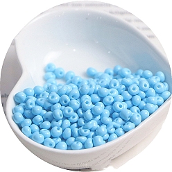 Темно-Голубой Макароны краска для выпечки стеклянные бусины, бахрома слезинка бусины, глубокое синее небо, 5 мм, 10 г / набор