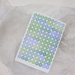 Зеленый лайм Бумажные самоклеящиеся декоративные наклейки с буквами, круглая точка, буква AZ, номер 0~9 наклейки для декоративных подарков на вечеринку, зеленый лайм, 180x120 мм