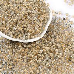 Белый Навахо Прозрачные внутри цветные стеклянные бусины, круглое отверстие, круглые, навахо белый, 4x3 мм, отверстие : 1.4 мм, Около 6428 шт / фунт