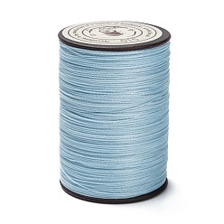 Светло-Синий Круглая вощеная нить из полиэстера, микро шнур макраме, витой шнур, для шитья кожи, голубой, 0.45 мм, около 174.97 ярдов (160 м) / рулон