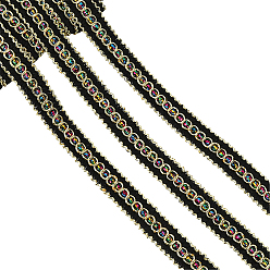 Черный Полиэфирная лента, кружевная лента сороконожка, с картонной карточкой, чёрные, 1/2 дюйм (14 мм)