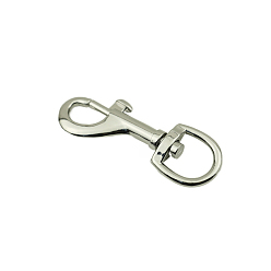 Platinum Zinc Alloy Swivel Eye Bolt Snap Hooks, for DIY Bag Strap, Dog Leash, Platinum, 6.4cm, Hole: 15x12mm