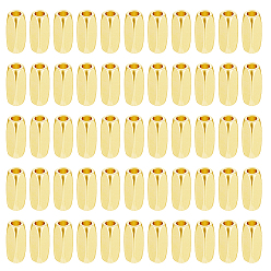 Gold 50Pcs Brass Beads, Rectangle, Gold, 8x3x3mm, Hole: 2mm