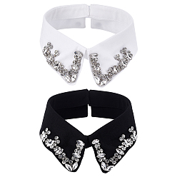 (52) Непрозрачная лаванда 2 шт. 2 стили полиэстеровая съемная блузка с накладным воротником, разноцветные, 430~440x65~90x6~12 мм, 1 шт / стиль