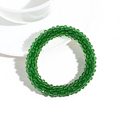 Grün Haargummis mit glitzernden Harzperlen, elastische Haarbänder für Frauen, grün, 70 mm