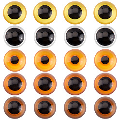 (52) Непрозрачная лаванда 20шт 5 цвета стеклянные ремесленные глаза кабошоны, для поделок куклы игрушки кукольные плюшевые животные изготовление, полукруглый, разноцветные, 30x13 мм, 4 шт / цвет