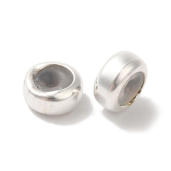 Посеребрённый Латунной шариковой, без свинца и без кадмия, 925 серебро покрытием, 6.5x3 мм, отверстие : 1.2 мм