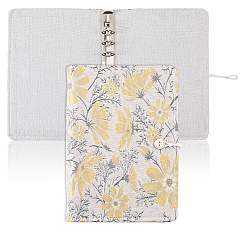Champagne Gold Тканевые обложки для папок, для альбомов в переплете, прямоугольник с цветочным узором, шампанское золото, 230x160x25.5 мм