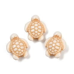 Персиковый Слойка Акриловые бусины имитация бирюзы, черепаха, розовые, 17x14x6.5 мм, отверстие : 1.8 мм, Около 847 шт / 500 г
