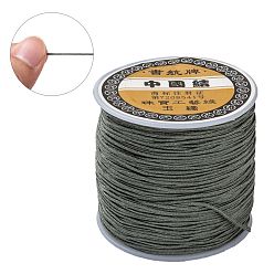 Gray Nylon Thread, Chinese Knotting Cord, Gray, 0.8mm, about 109.36 yards(100m)/roll