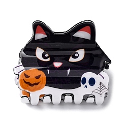 Cat Shape Заколка для волос из ПВХ в виде когтя на тему Хэллоуина, аксессуары для волос для женщин и девочек, форма кошки, 43x59x60 мм