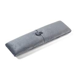 Темно-Серый Подарочные коробки для хранения бархатного ожерелья, прямоугольные, темно-серый, 22.5x6x3 см