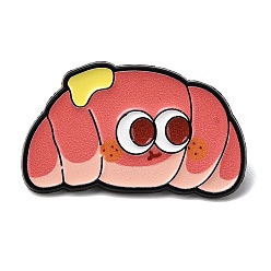 Food Милые эмалевые булавки, булавки для лацканов из сплава для одежды рюкзака, круассан, 19.5x32.5 мм