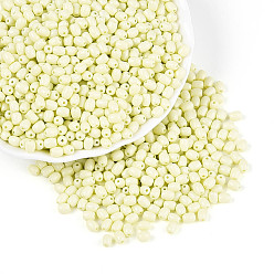 Нектар Выпечка краска стеклянные бусины, баррель, нектар, 4~4.5x3~3.5 мм, отверстие : 0.8~0.9 мм, Около 6080 шт / фунт