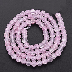Orchid Crackle Glass Beads Strands, Dyed & Heated, Frosted, Round, Orchid, 4mm, Hole: 0.8mm, about 98~100pcs/strand, 15.35 inch(39cm)