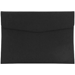 Черный 1Карманы для документов из искусственной кожи, прямоугольные, чёрные, 240x330 мм