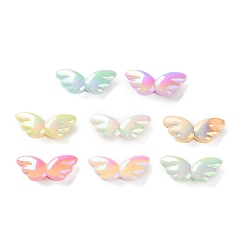 (52) Непрозрачная лаванда Непрозрачные акриловые бусины с УФ-покрытием, радужный, крылья, разноцветные, 9.5x21.5x6.5 мм, отверстие : 1.8 мм