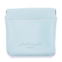 Light Cyan PU Imitation Leather Women's Bags, Square, Light Cyan, 8x8cm