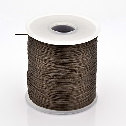 Кокосово-Коричневый Плоская эластичная кристаллическая струна, эластичная нить для бисера, для изготовления эластичного браслета, кокосового коричневый, 0.5 мм, около 546.8 ярдов (500 м) / рулон