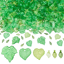 (52) Непрозрачная лаванда 600шт 6 стили прозрачные акриловые подвески, для серьги аксессуары, лист прелести, разноцветные, 9.7~24x5~23.5x1.2~3.6 мм, отверстие : 1.2~2 мм, 100 шт / стиль