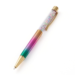 Разноцветный Шариковые ручки, с бусинами из цейлонского стекла внутри, красочный, 14.2x1.35x1 см