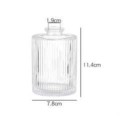 Прозрачный Стеклянная ваза с тиснением, украшение дома гидропо ниша ваза для растений ваза для цветов, прозрачные, 7.8x11.4 см, Внутренний диаметр: 1.9 cm