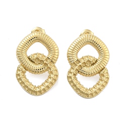 Настоящее золото 14K Ионное покрытие (ip) 304 серьги-гвоздики из нержавеющей стали, ромб, реальный 14 k позолоченный, 29.5x19.5 мм